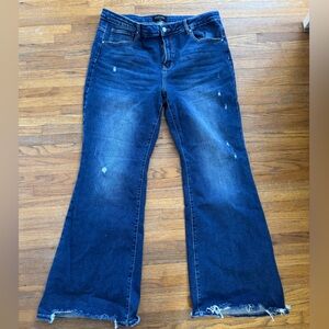 Flare Distressed Denim Jeans